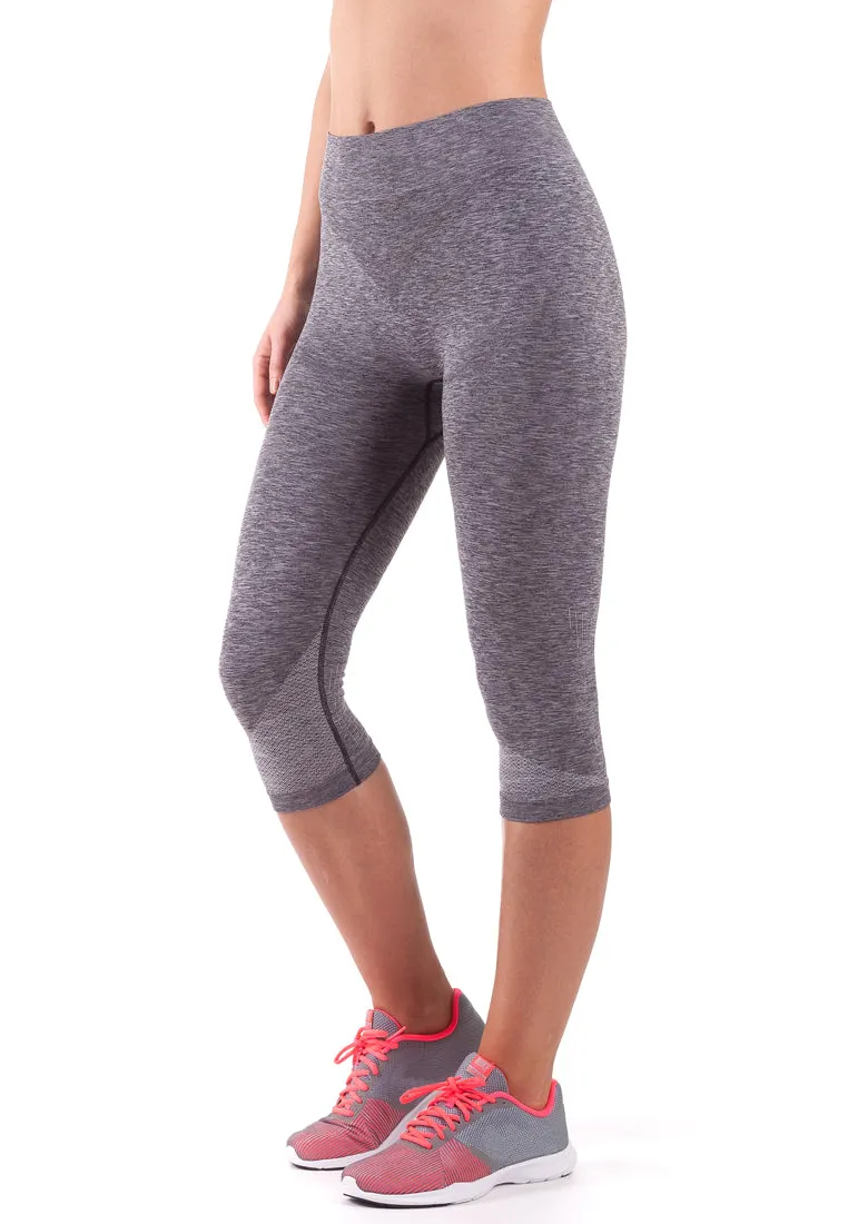 Actiwear Womens Dryarn Melange Capri Leggings