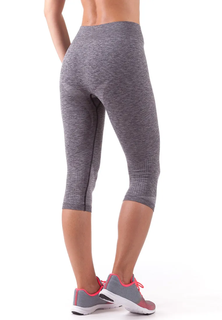 Actiwear Womens Dryarn Melange Capri Leggings