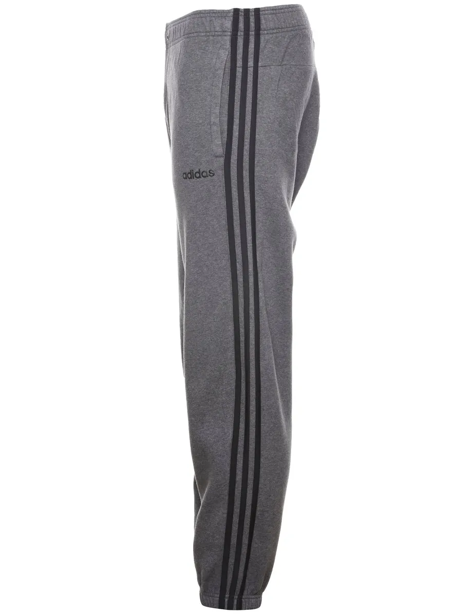 Adidas Grey & Black Contrast Jogging Bottoms - W28 L31