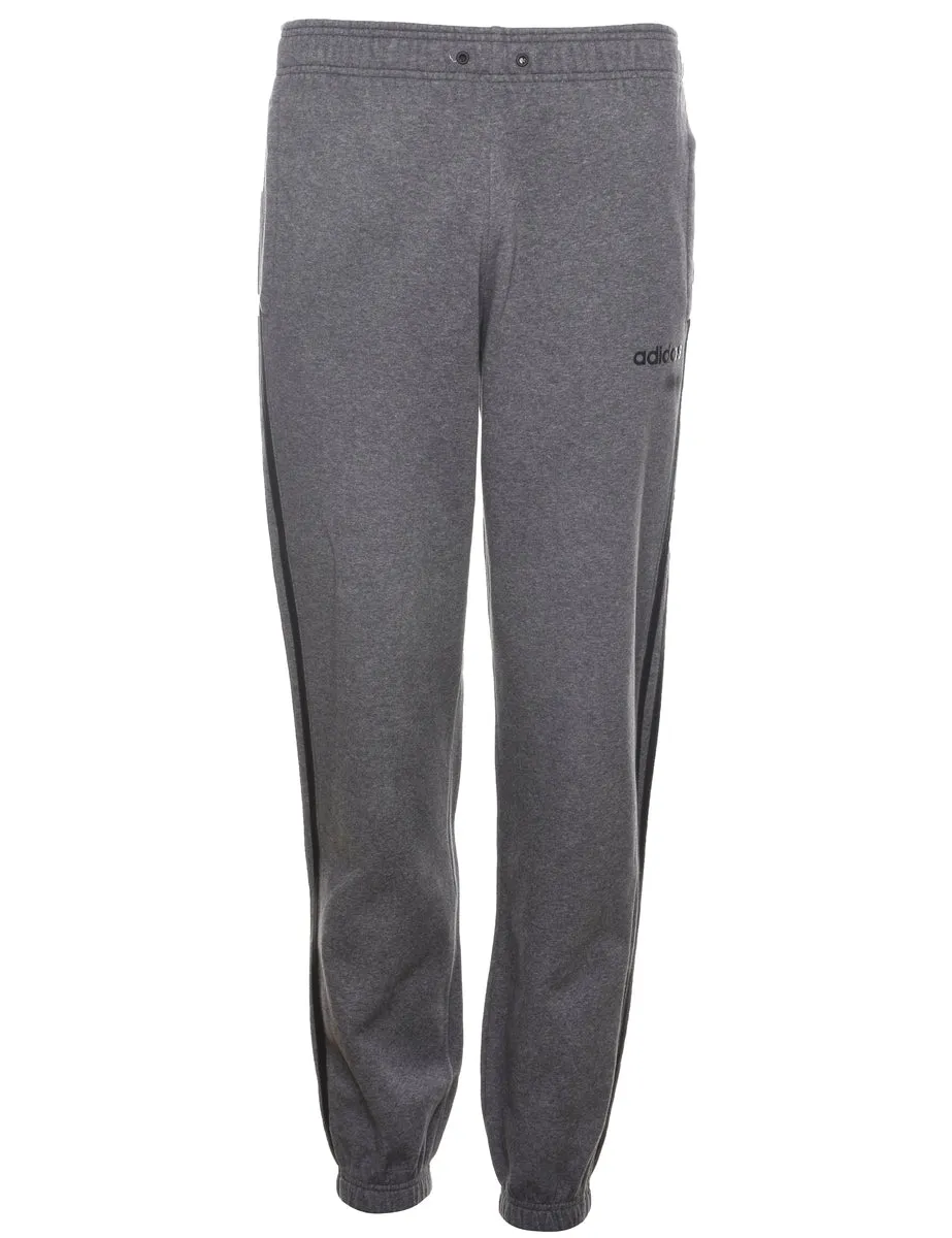 Adidas Grey & Black Contrast Jogging Bottoms - W28 L31