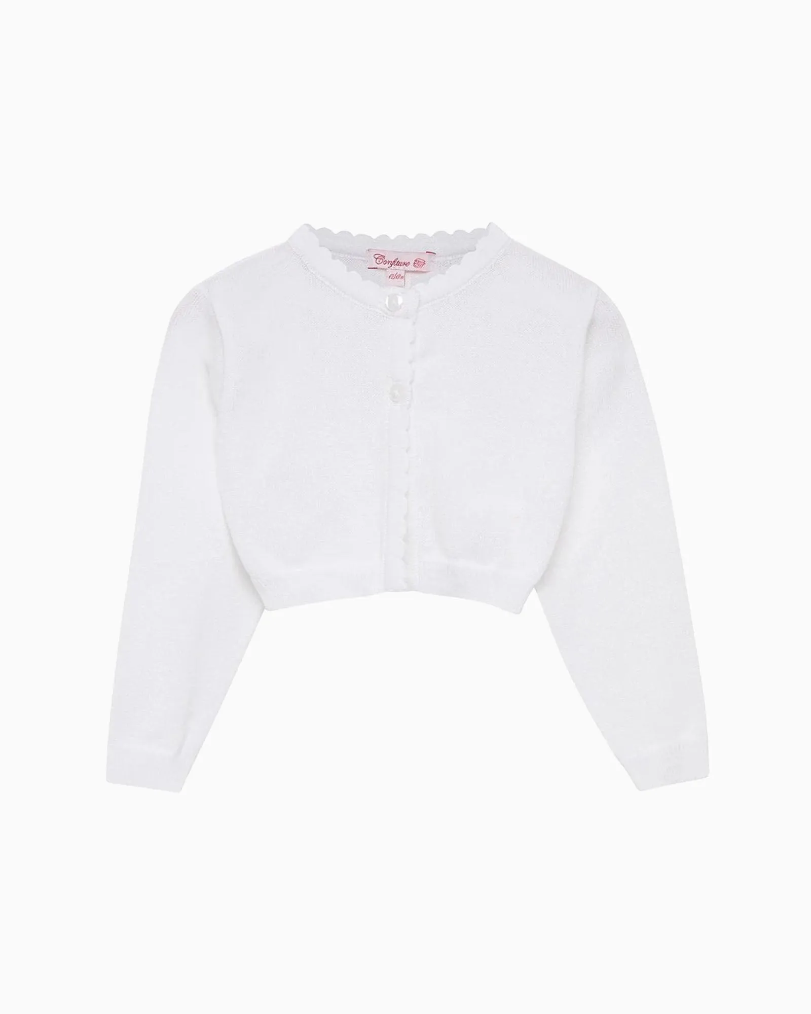 Baby Sophie Cropped Cardigan in White