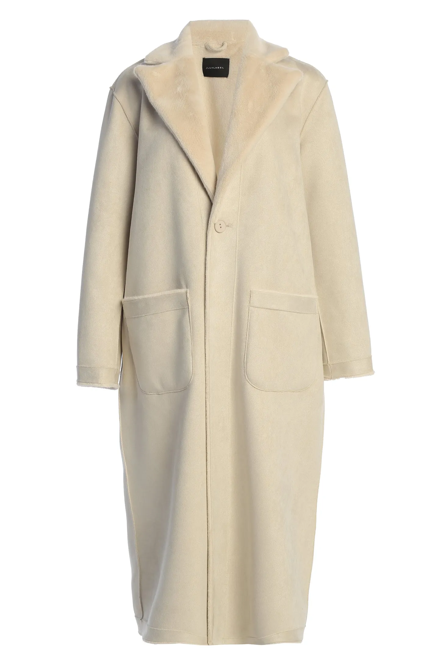 Beige Thelma Reversible Suede Coat