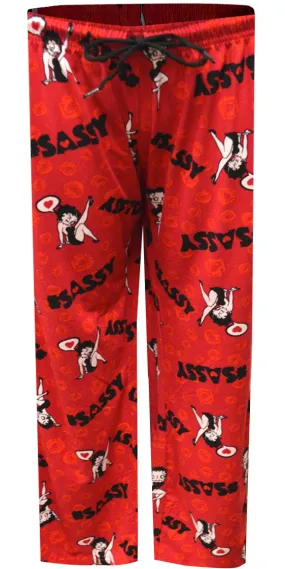 Betty Boop Feeling Sassy Red Lounge Pants