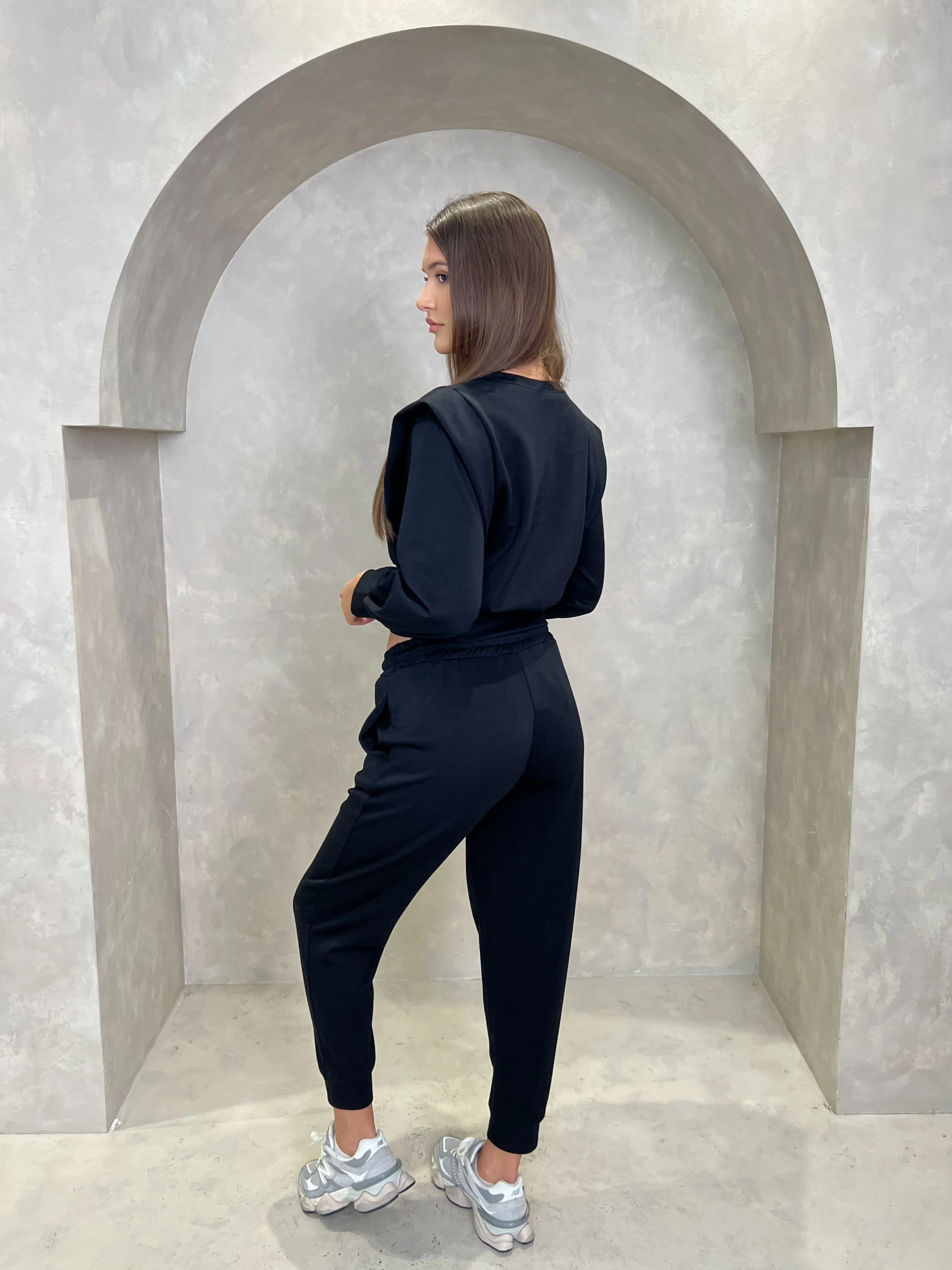 Black Drawstring Jogging Bottoms