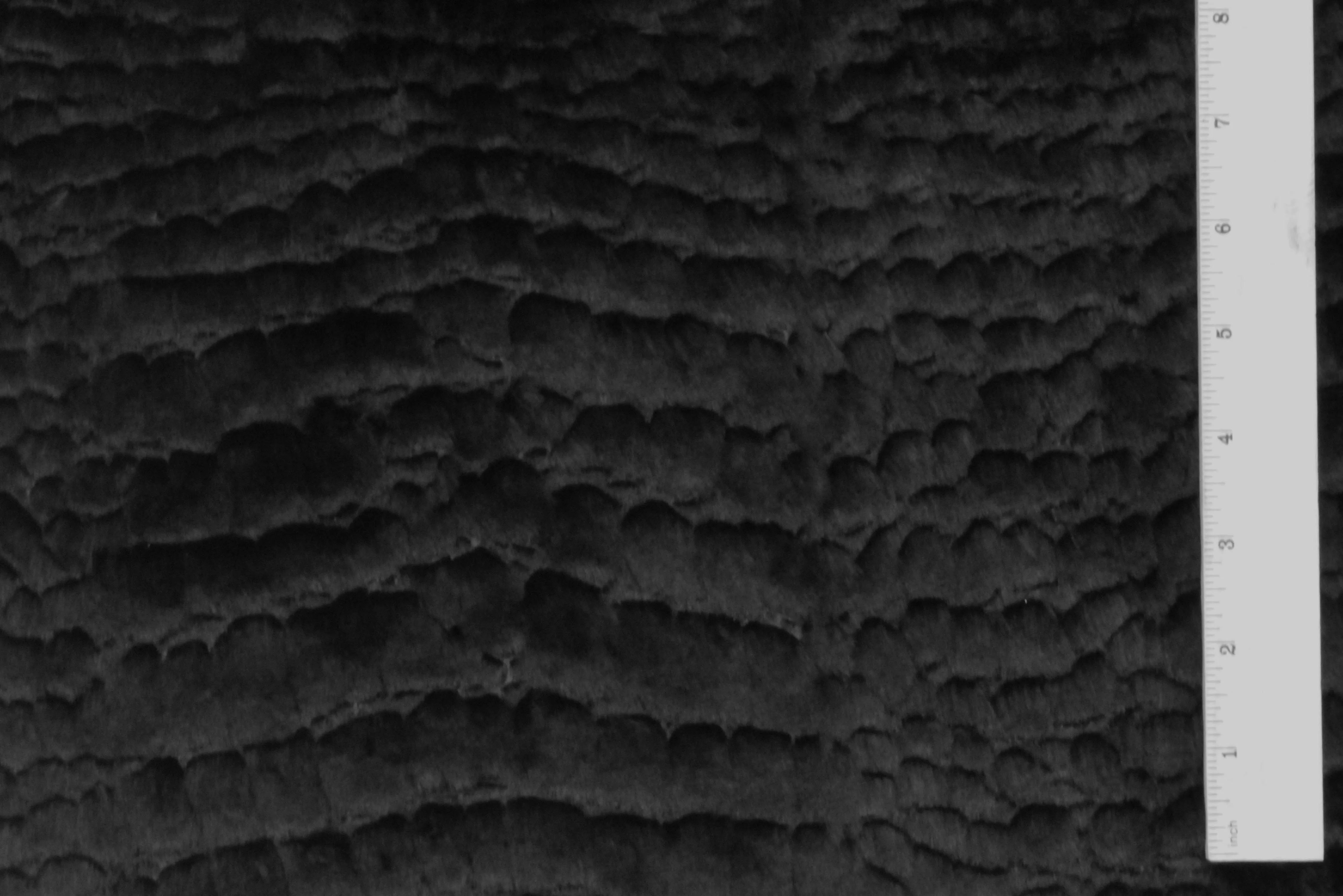 Black Famous Designer Embossed Crocodile Faux Fur Double Side Woven Fabric