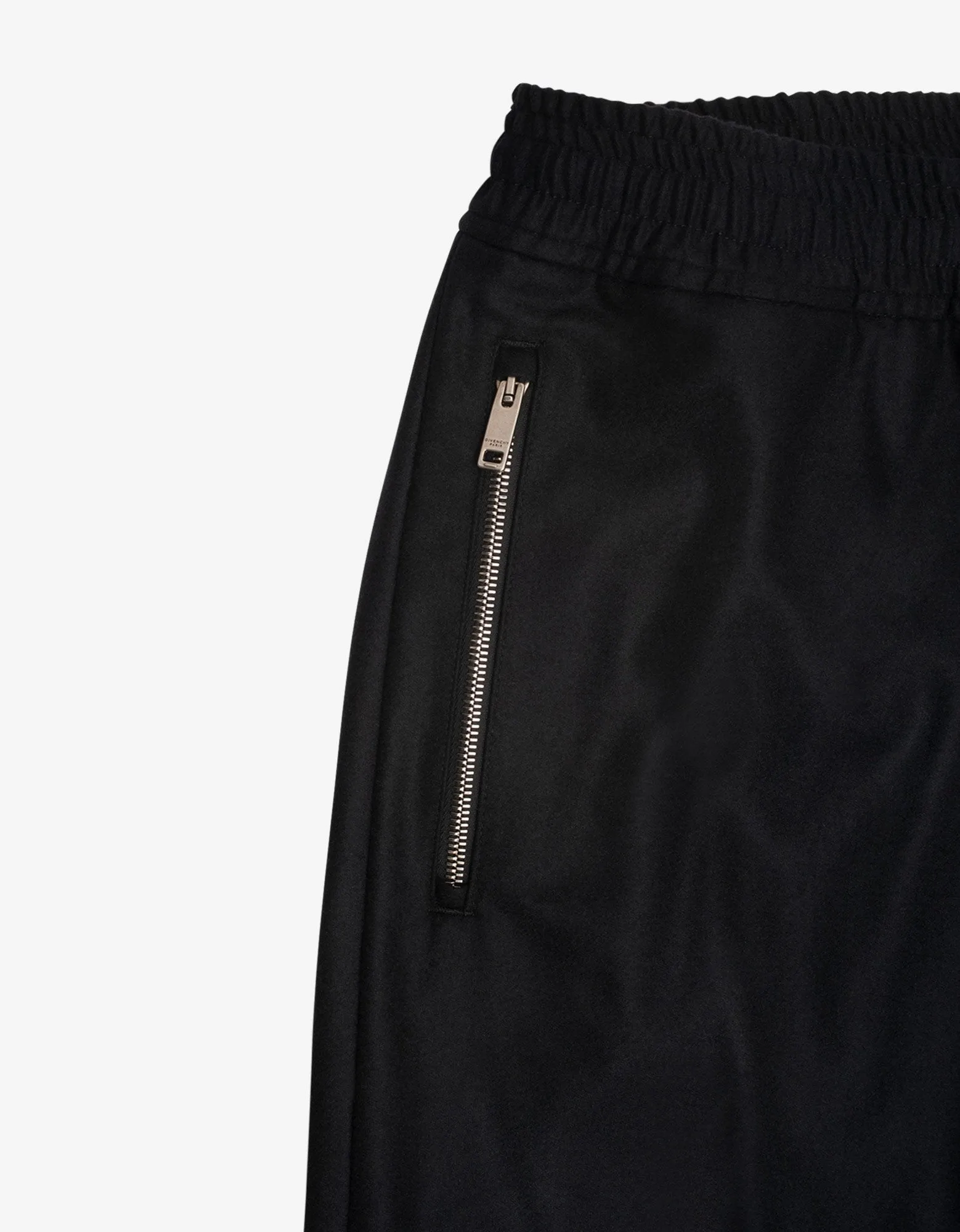 Black Wool Jogging Bottoms -