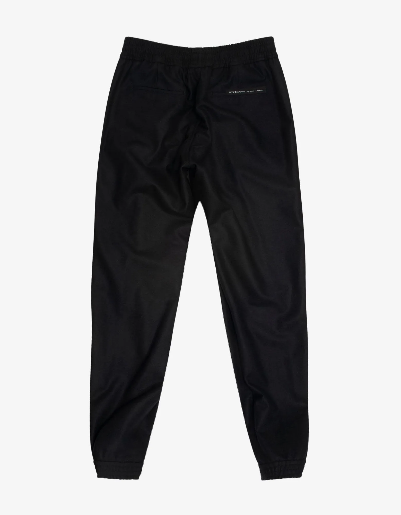 Black Wool Jogging Bottoms -