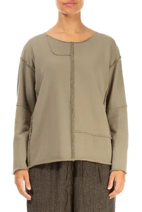 Boxy Silver Sage Cotton Jumper