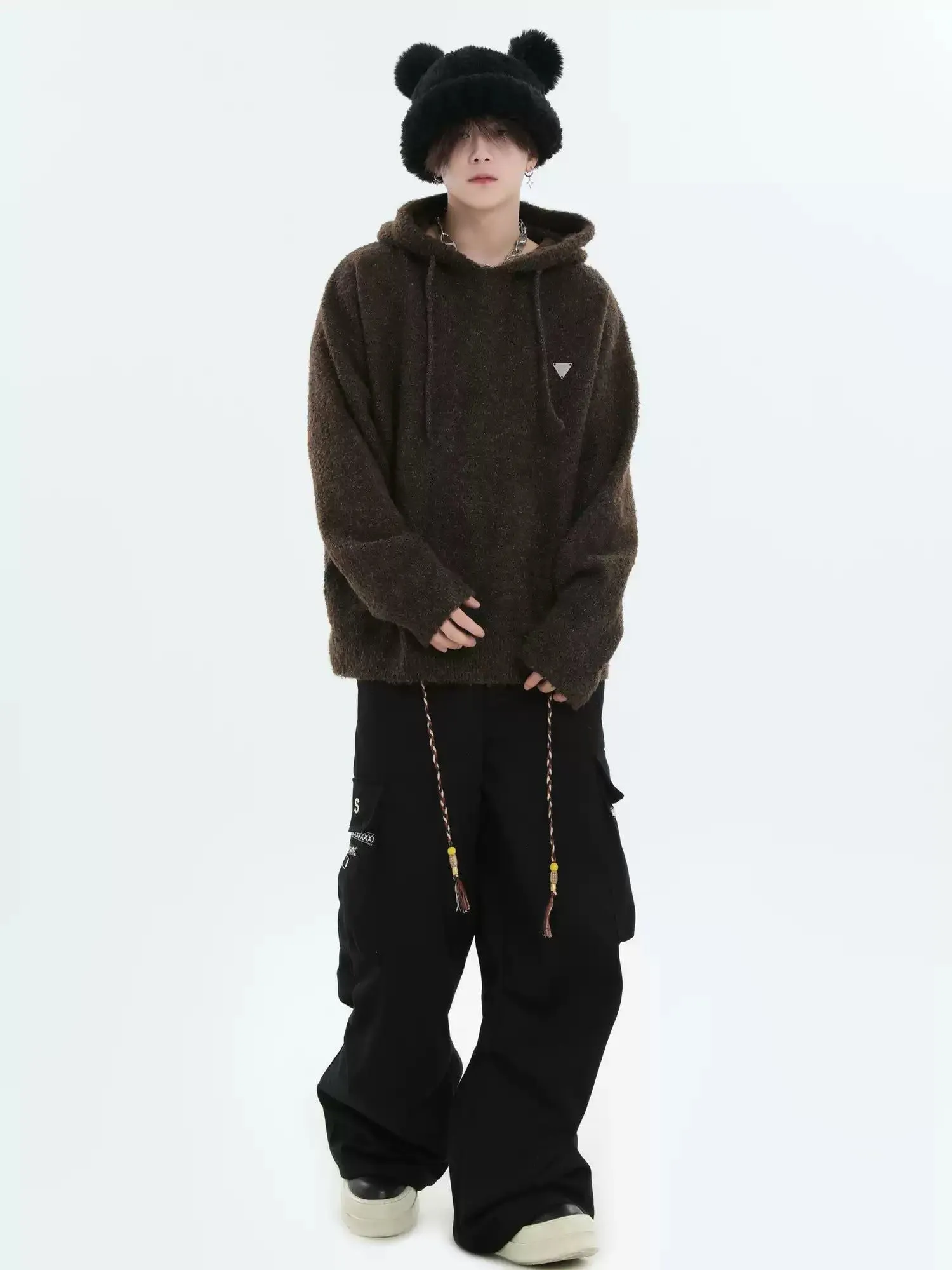 Braided Drawstring Cargo Pants