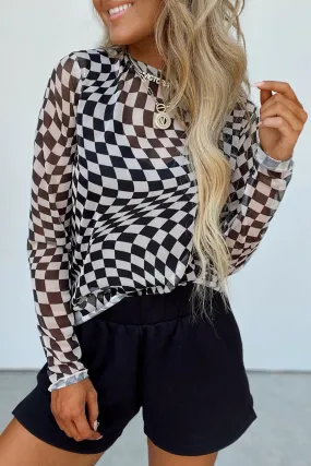 Checkered Mesh Top (Online Exclusove)