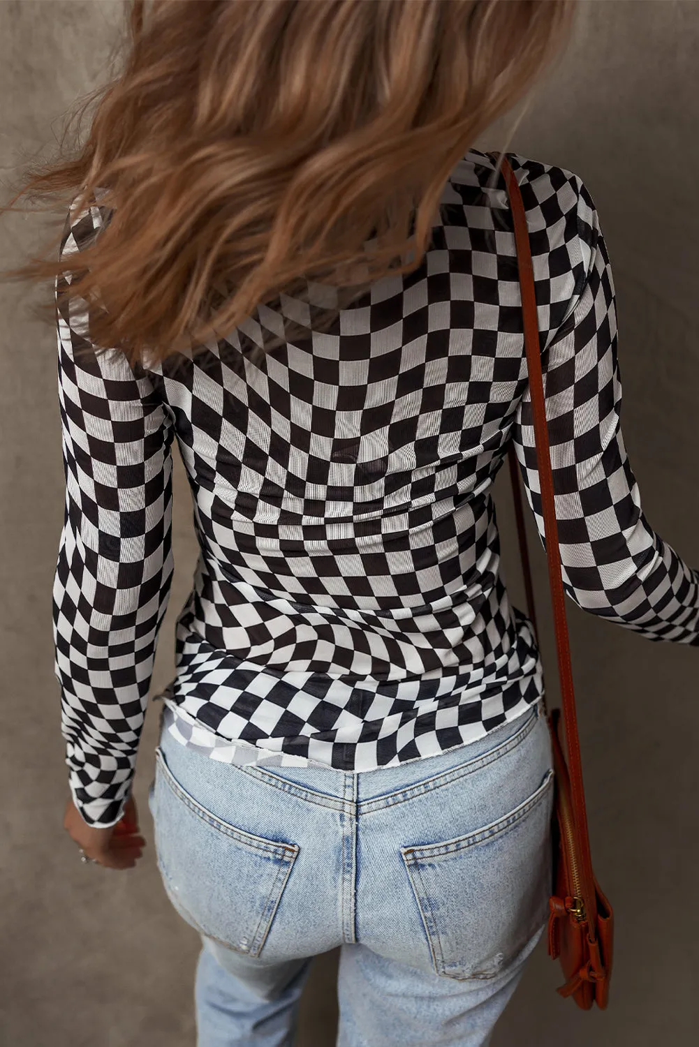 Checkered Mesh Top (Online Exclusove)