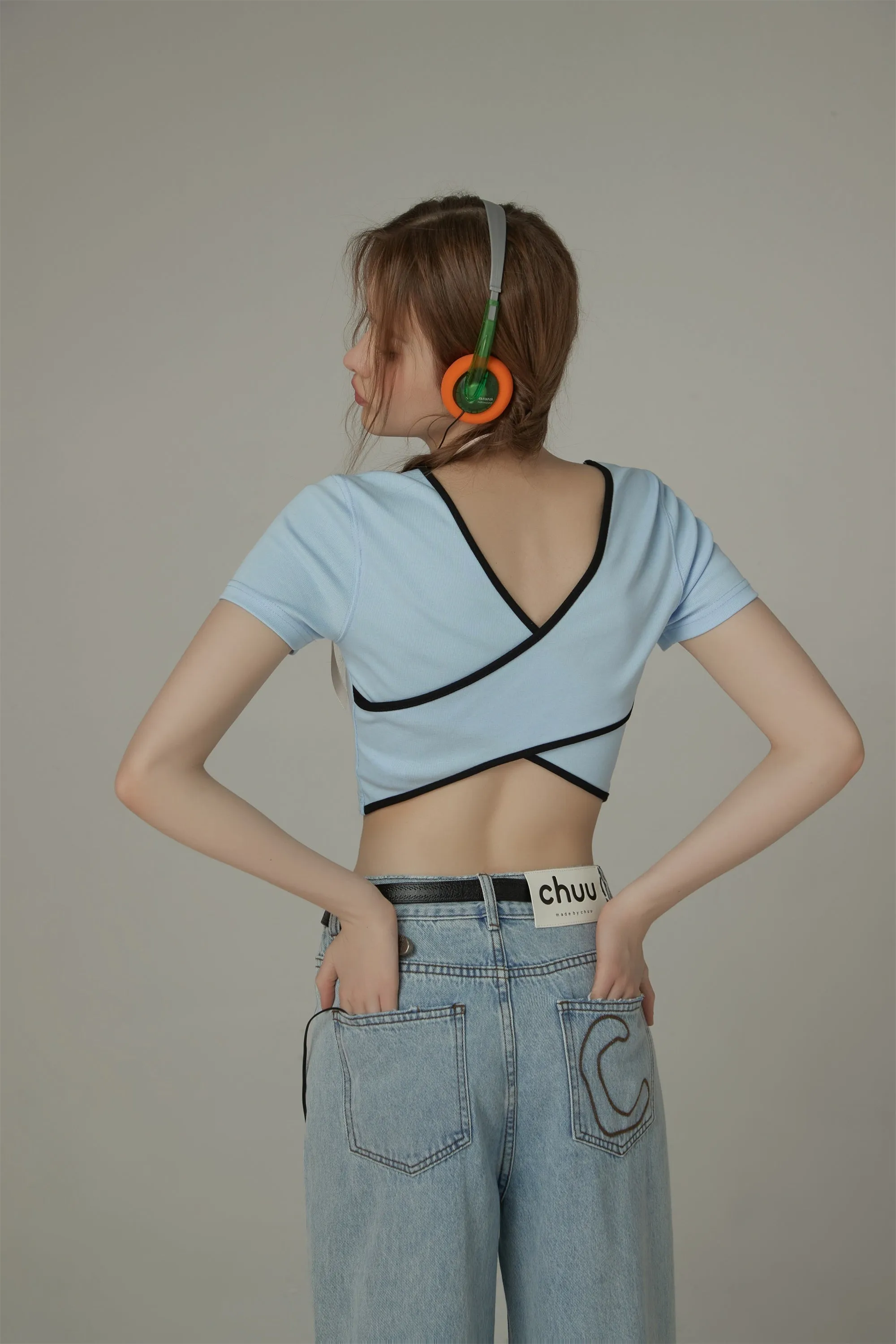 Chuu Size Doesnt Matter U-Neck Cropped T-Shirt