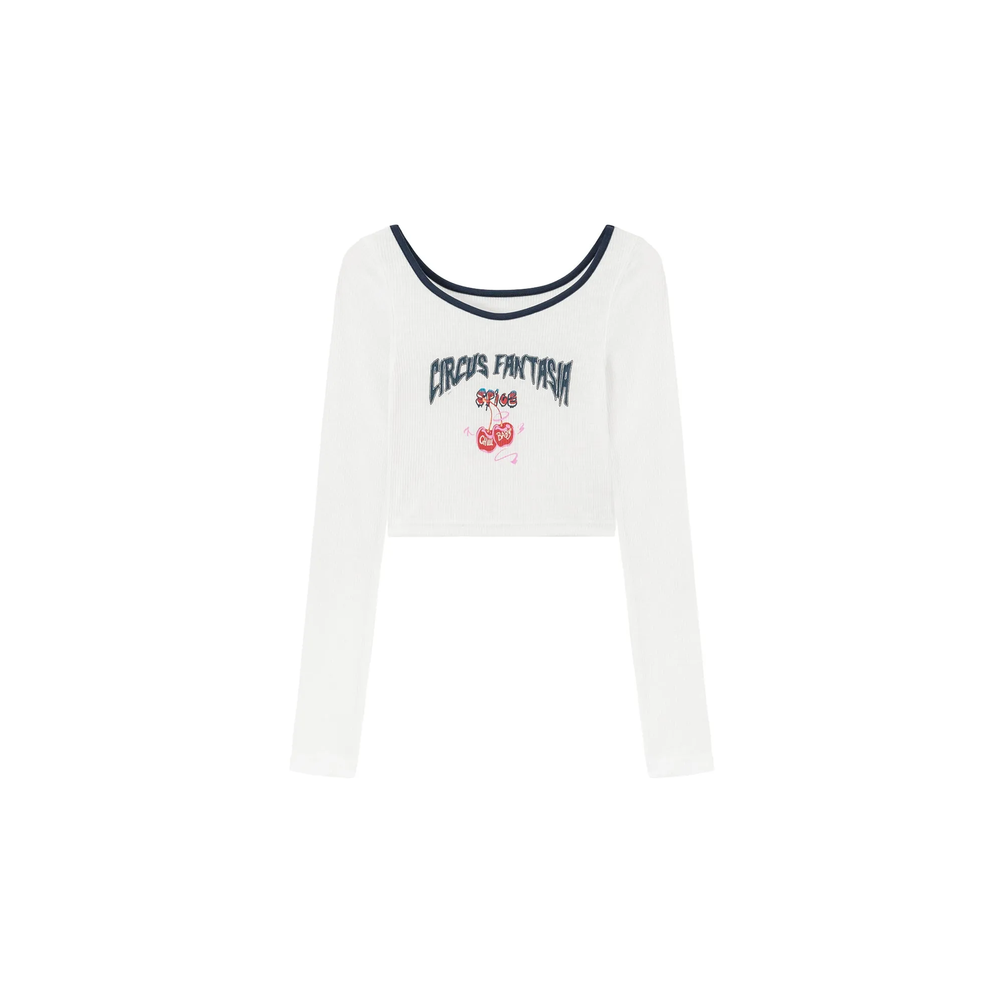 Circus Line Color Cropped T-Shirt