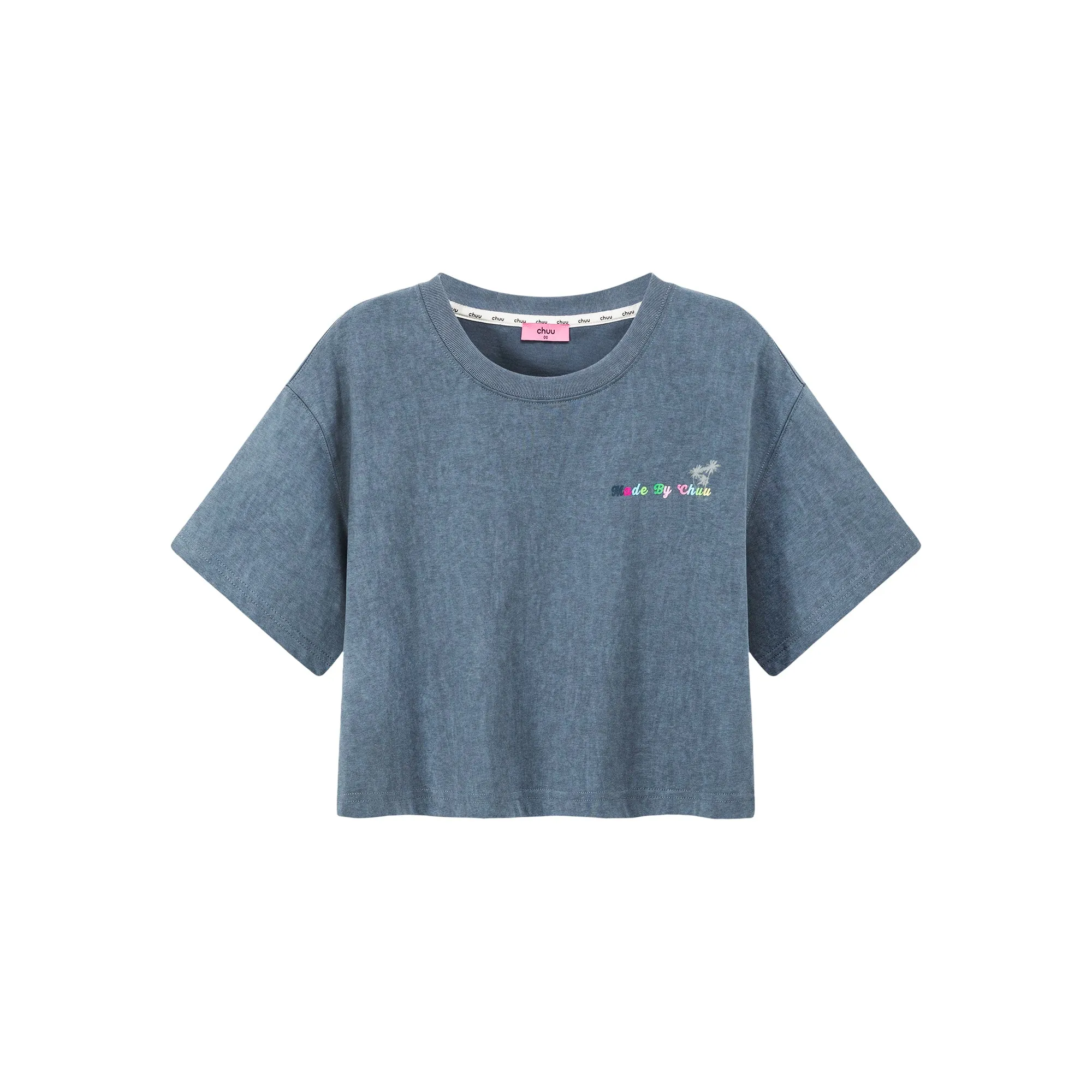 Colored By Chuu Printed Logo Cropped T-Shirt