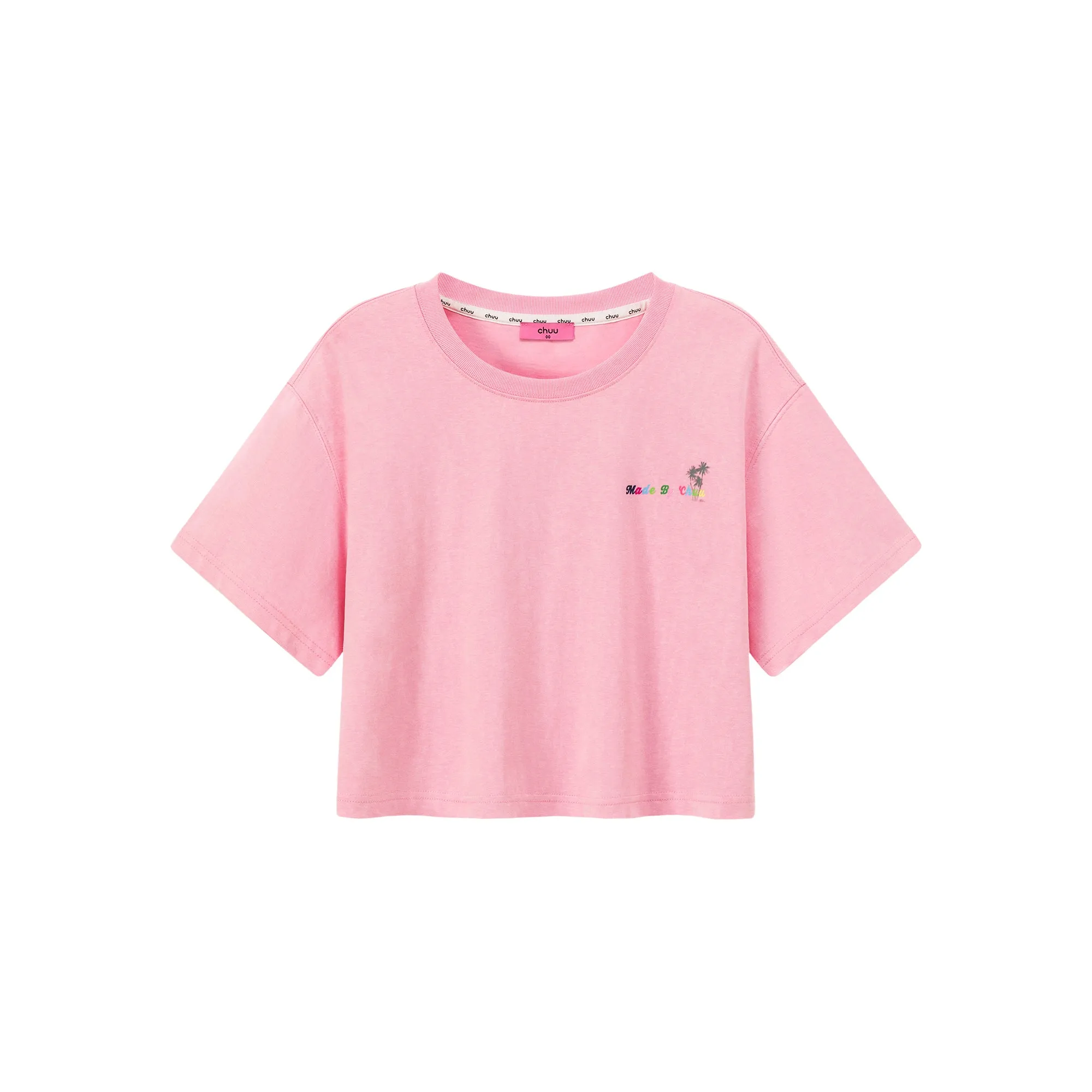 Colored By Chuu Printed Logo Cropped T-Shirt