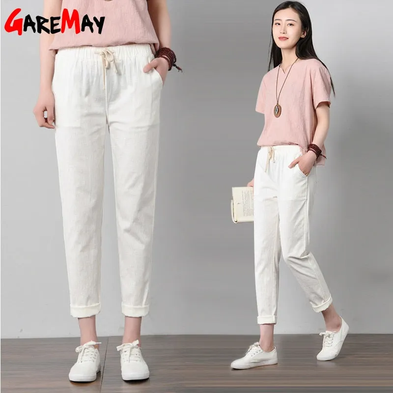 Cotton Linen Pants for Women