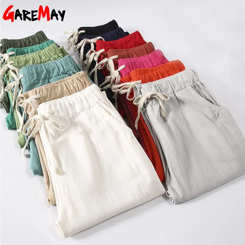 Cotton Linen Pants for Women