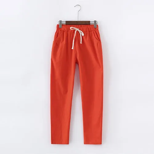 Cotton Linen Pants for Women