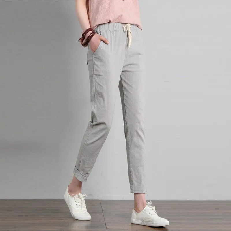 Cotton Linen Pants for Women