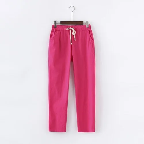 Cotton Linen Pants for Women