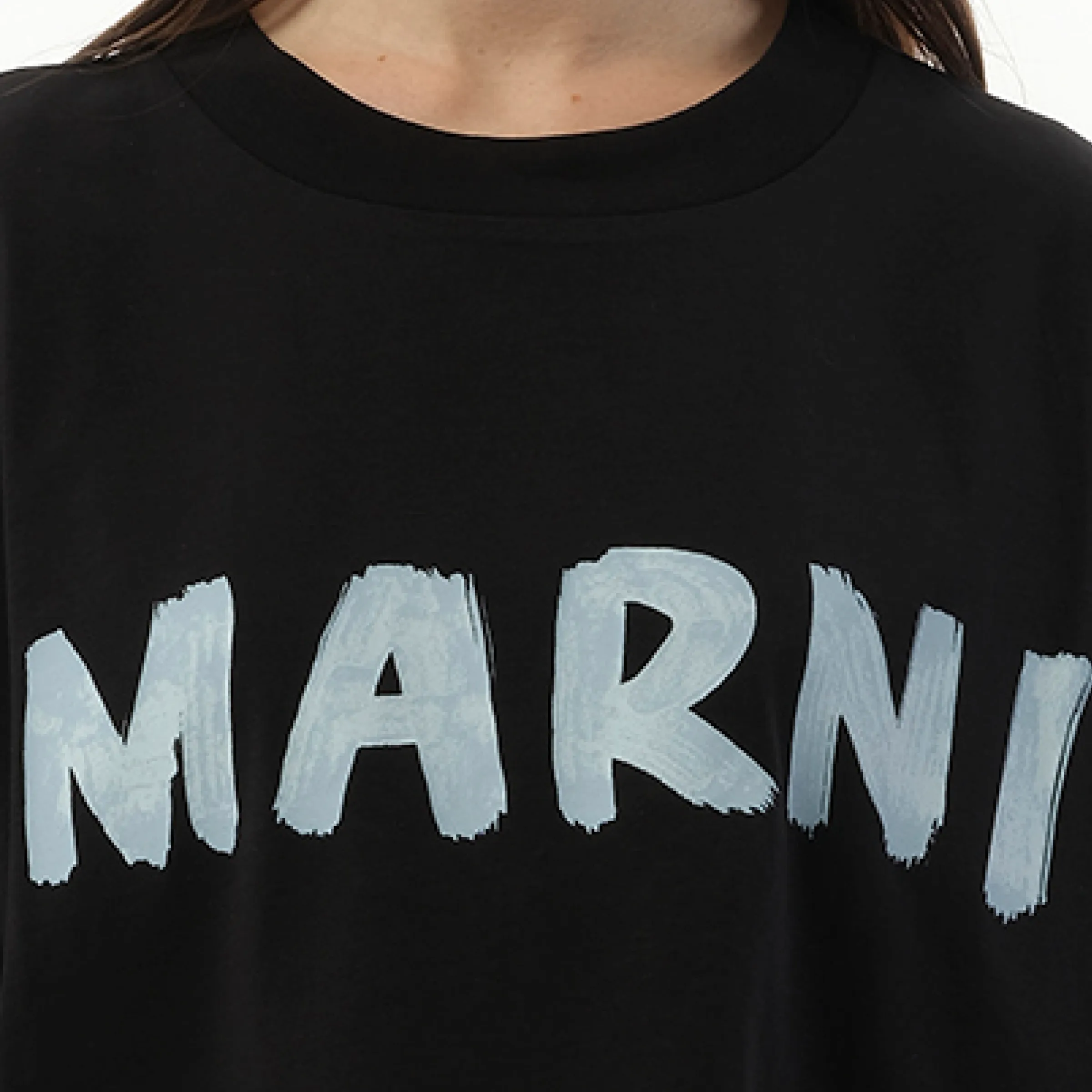 Cropped Logo T-Shirt in Black