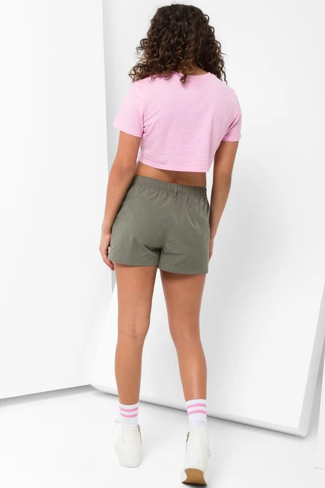 Cropped Short Sleeve T-Shirt Pink