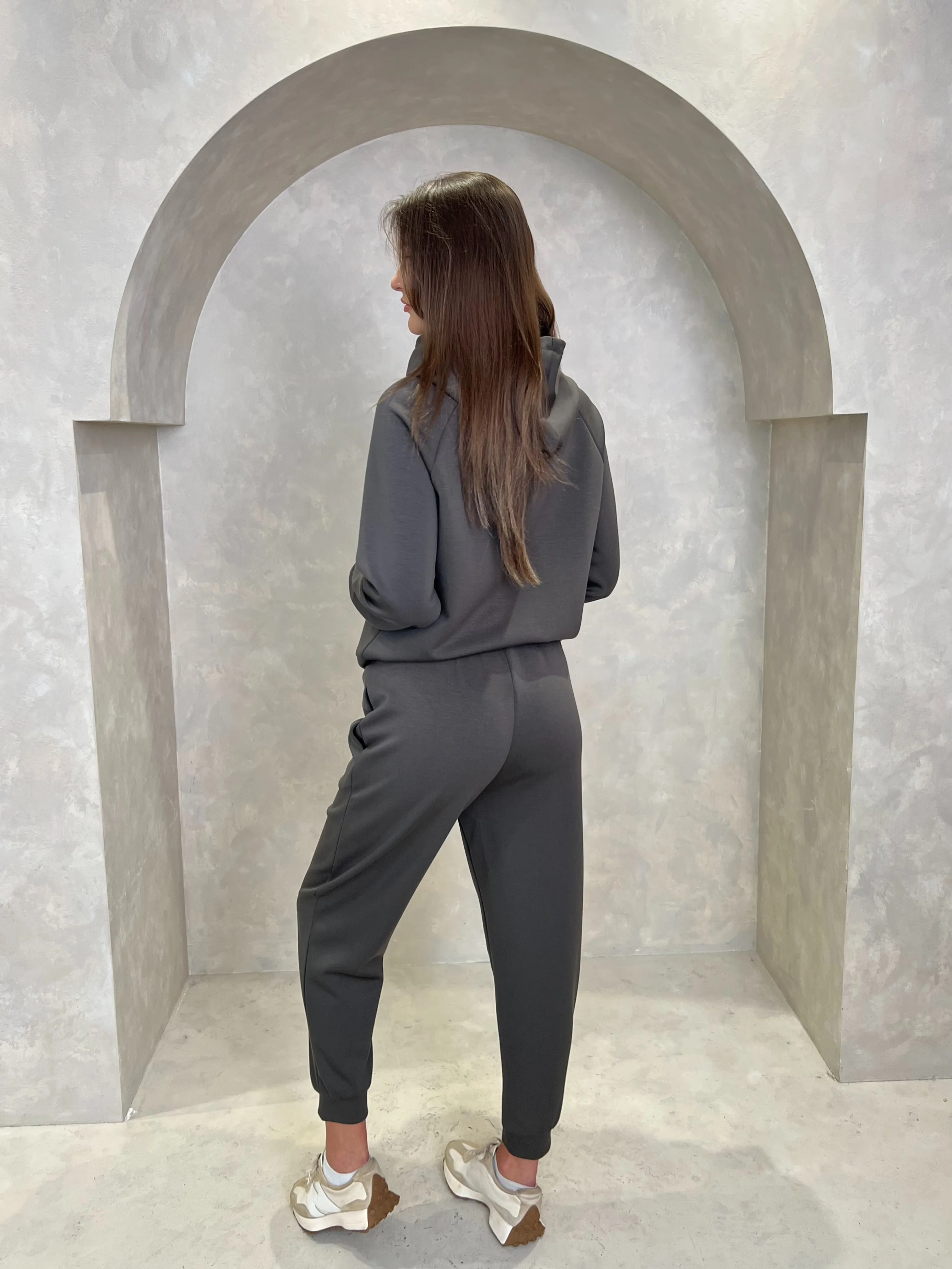 Dark Khaki Drawstring Jogging Bottoms