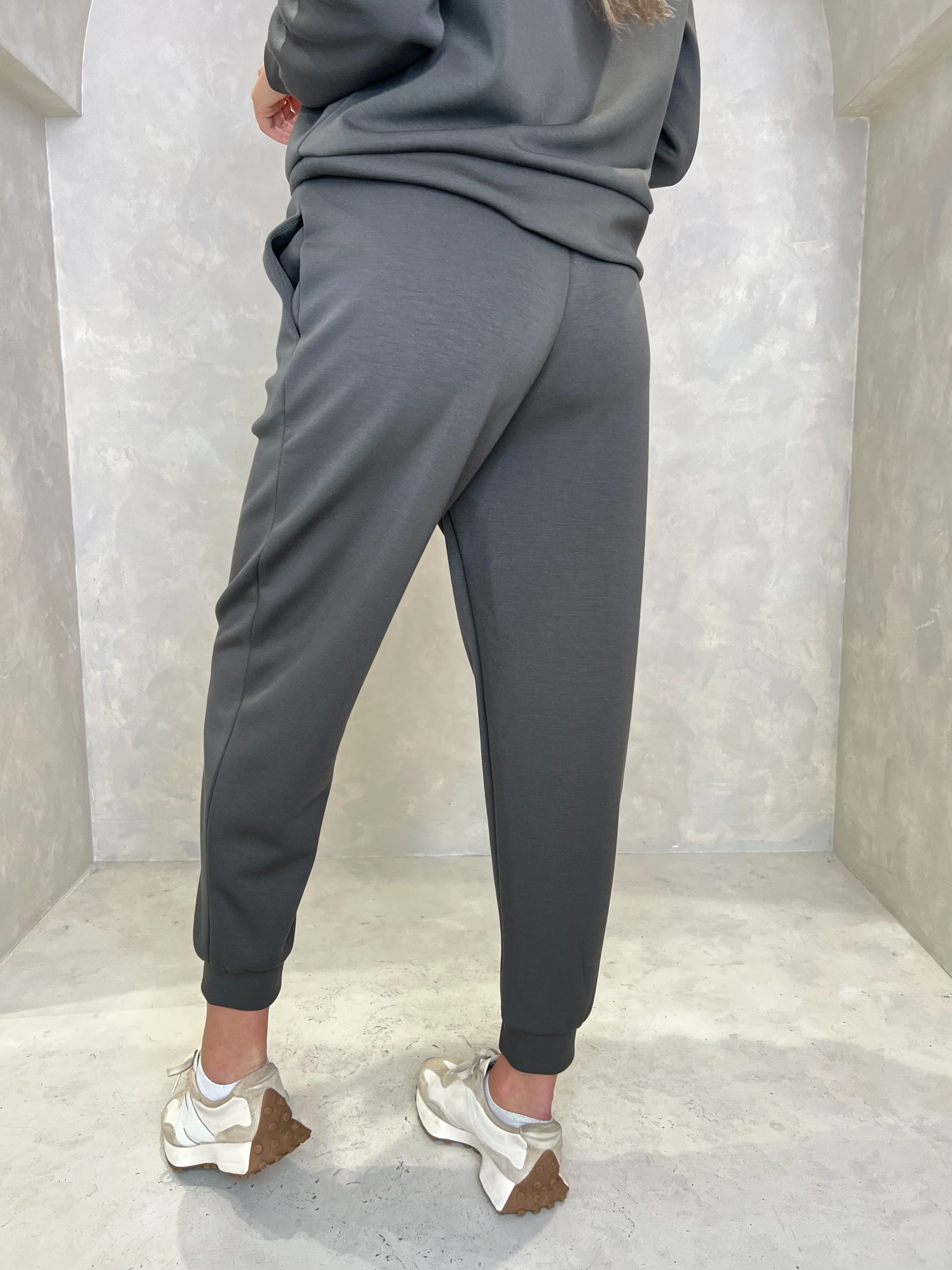 Dark Khaki Drawstring Jogging Bottoms