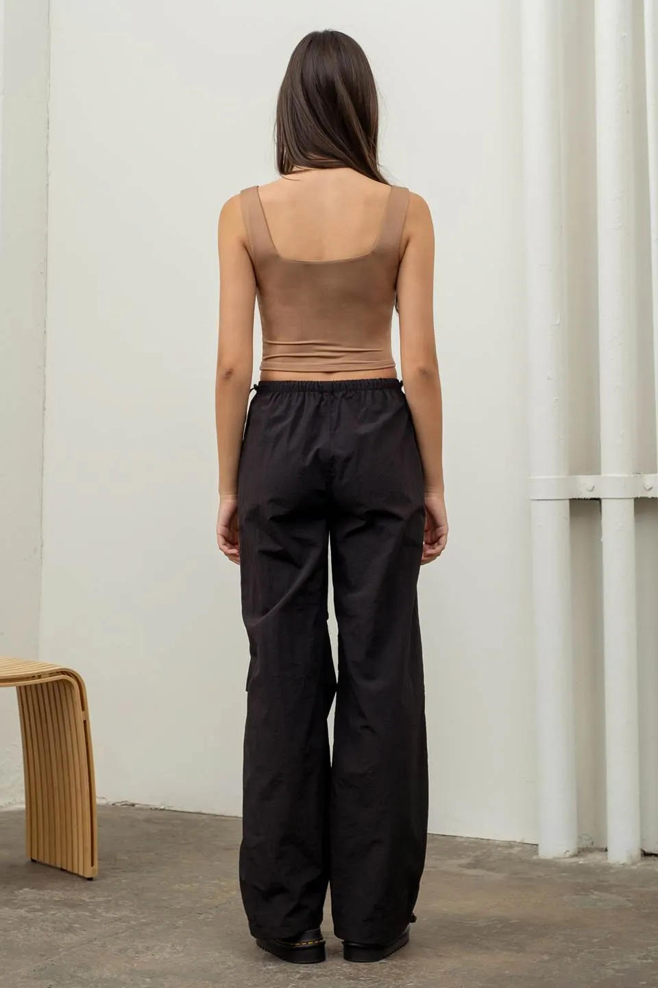 DRAWSTRING PARACHUTE PANTS