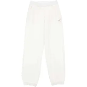 Girls White M Jogging Bottoms