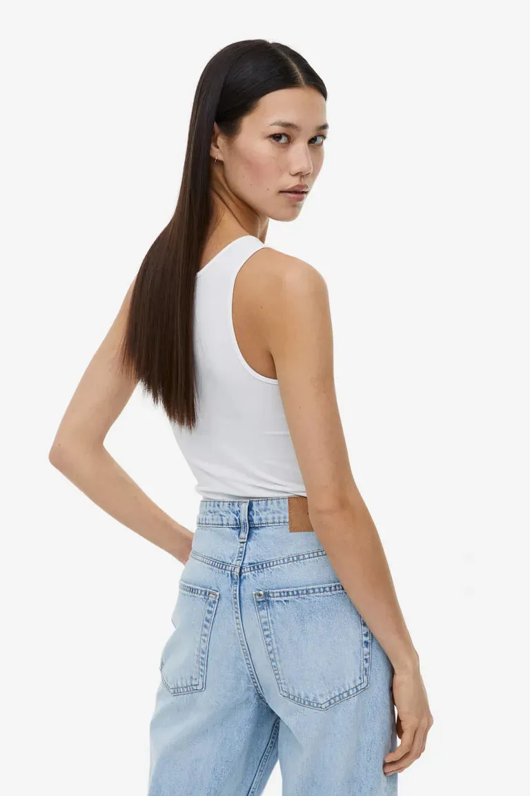 H&M cropped tank, white