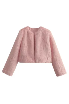 'Harper' Faux Fur Short Jacket (3 Colors)