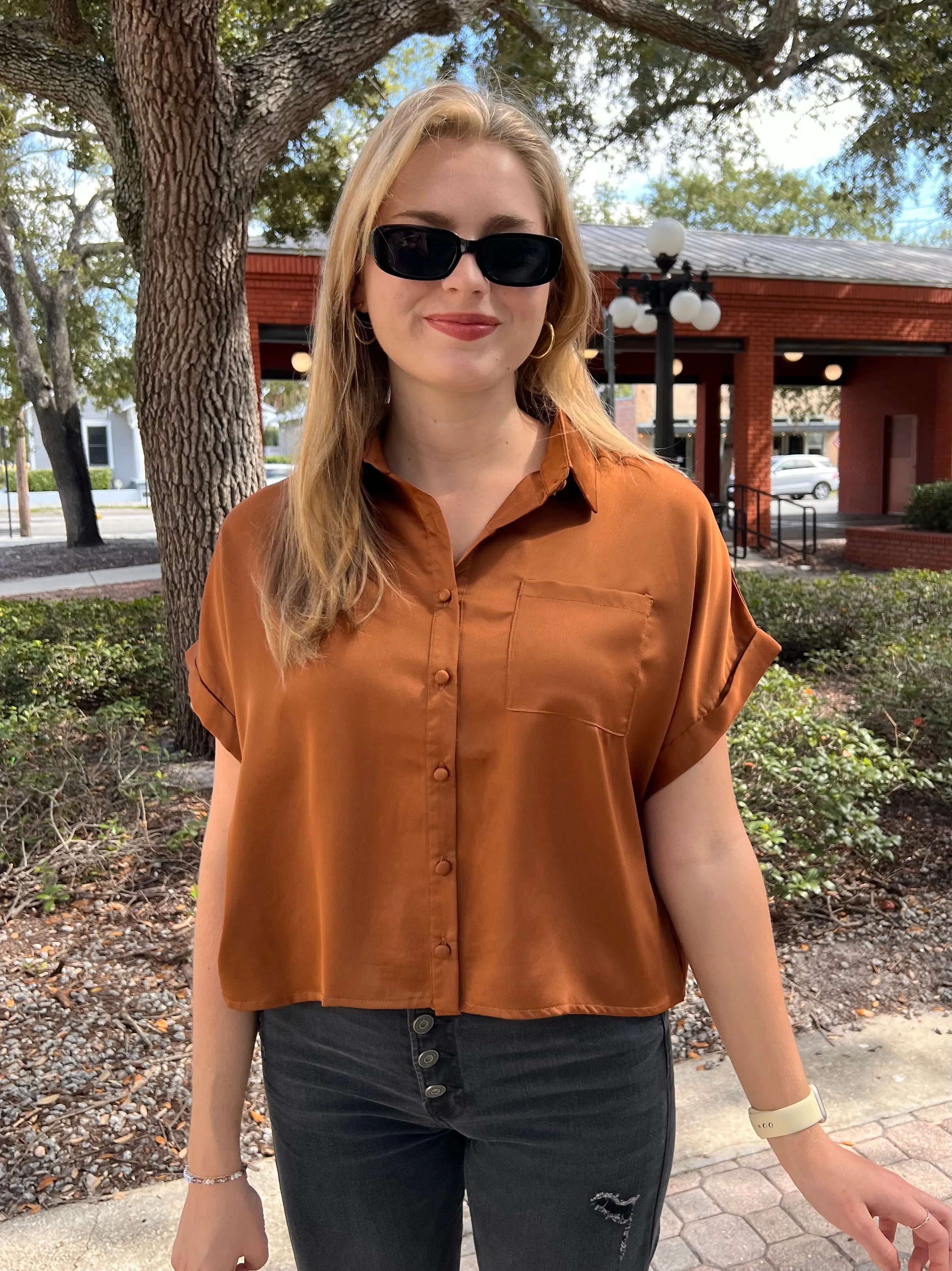 HENDRIX BLOUSE IN CAMEL