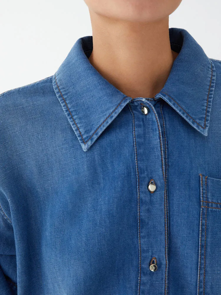 iBlues Elenice Shirt Blue Jeans