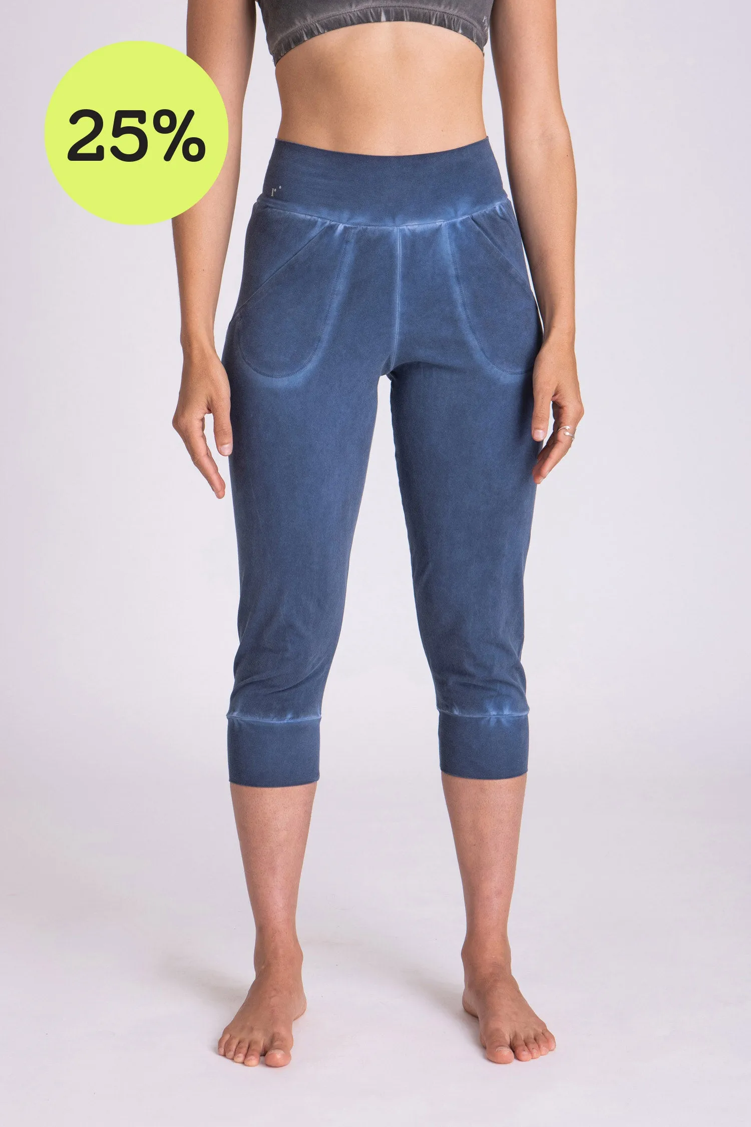 I'mPerfect Stonewash Slouchy Capri Pants 25%off