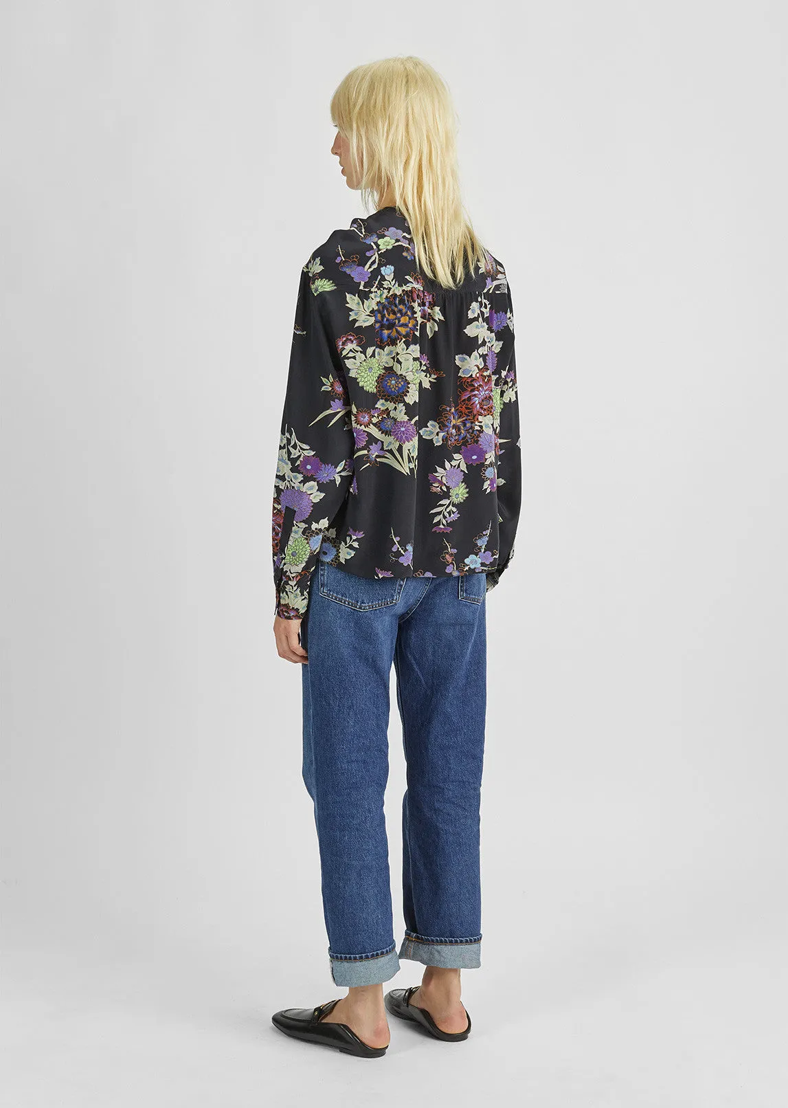 Ioudy Printed Silk Blouse