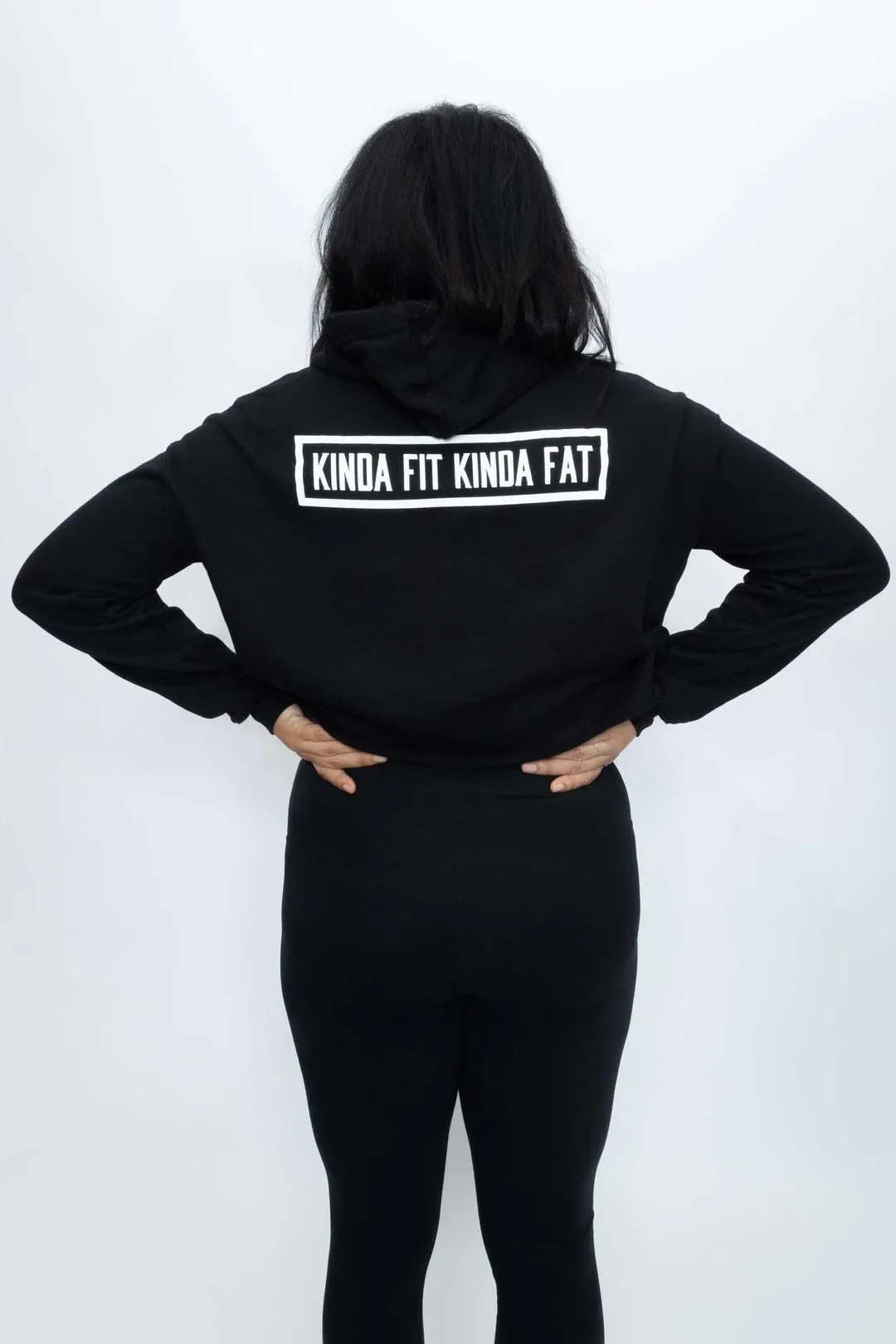 Kinda Fit Kinda Fat Original Donut Plate Cropped Hoodie