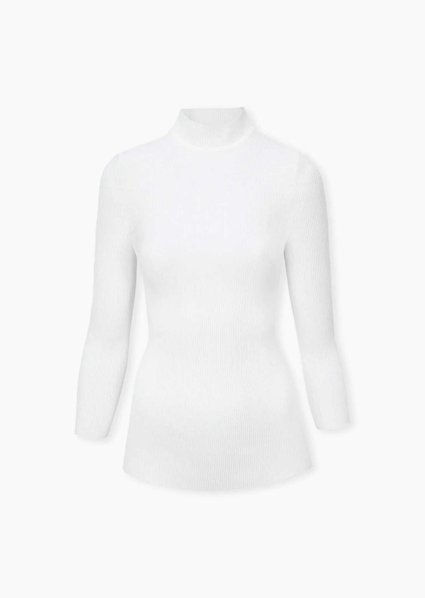 Lina - Ribbed Mock Neck Top