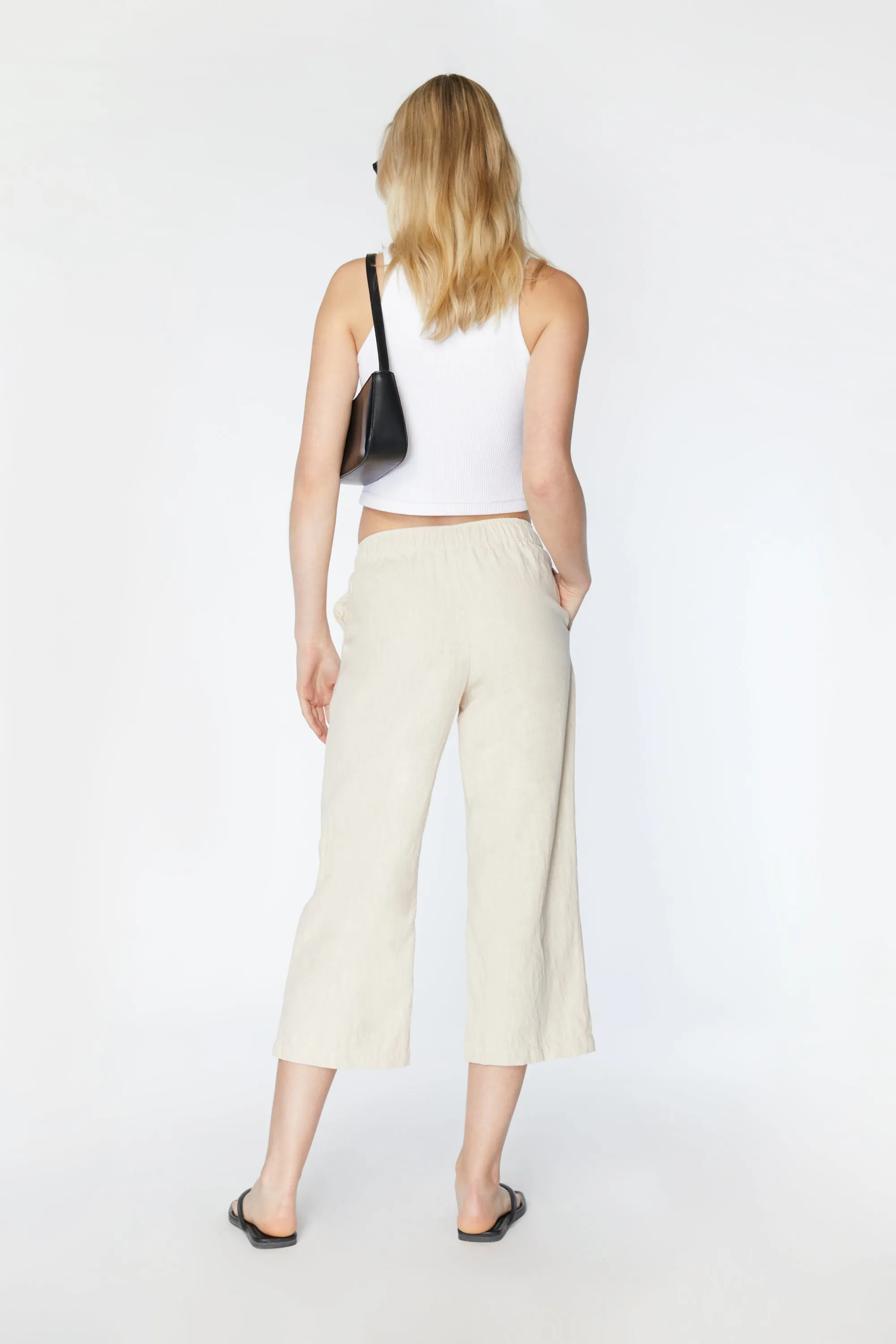 LINEN DRAWSTRING PANTS