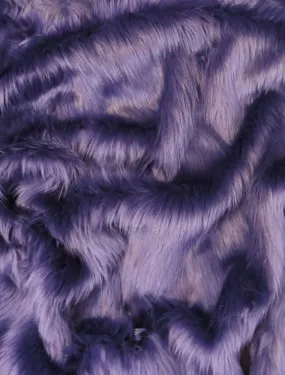 Midnight Purple Solid Shaggy Long Pile Faux Fur Fabric / Sold By The Yard