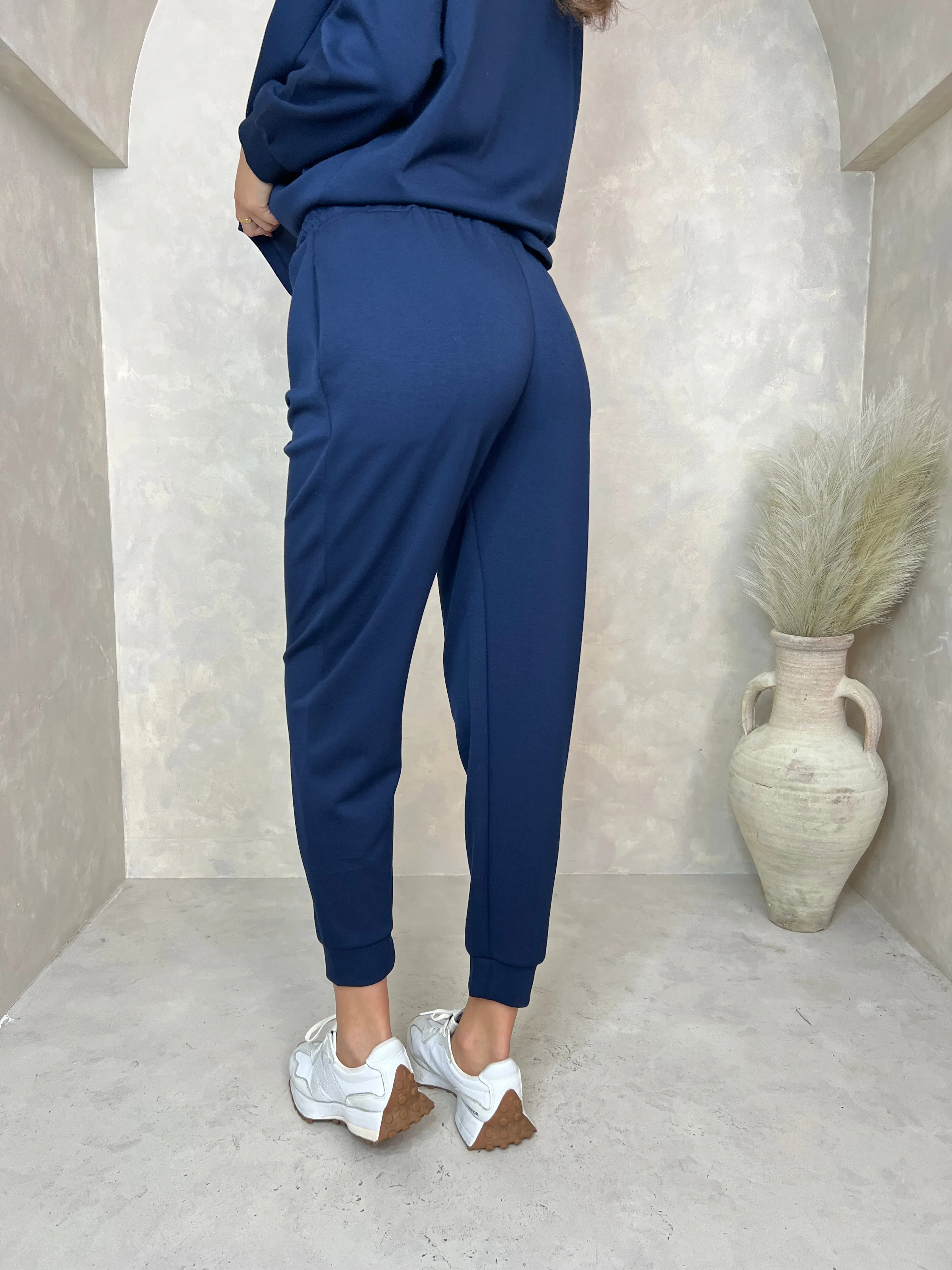 Navy Drawstring Jogging Bottoms