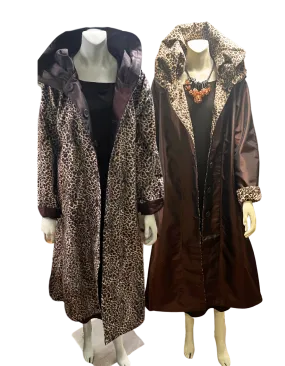 OOPERA Reversible Leopard Print  Raincoat