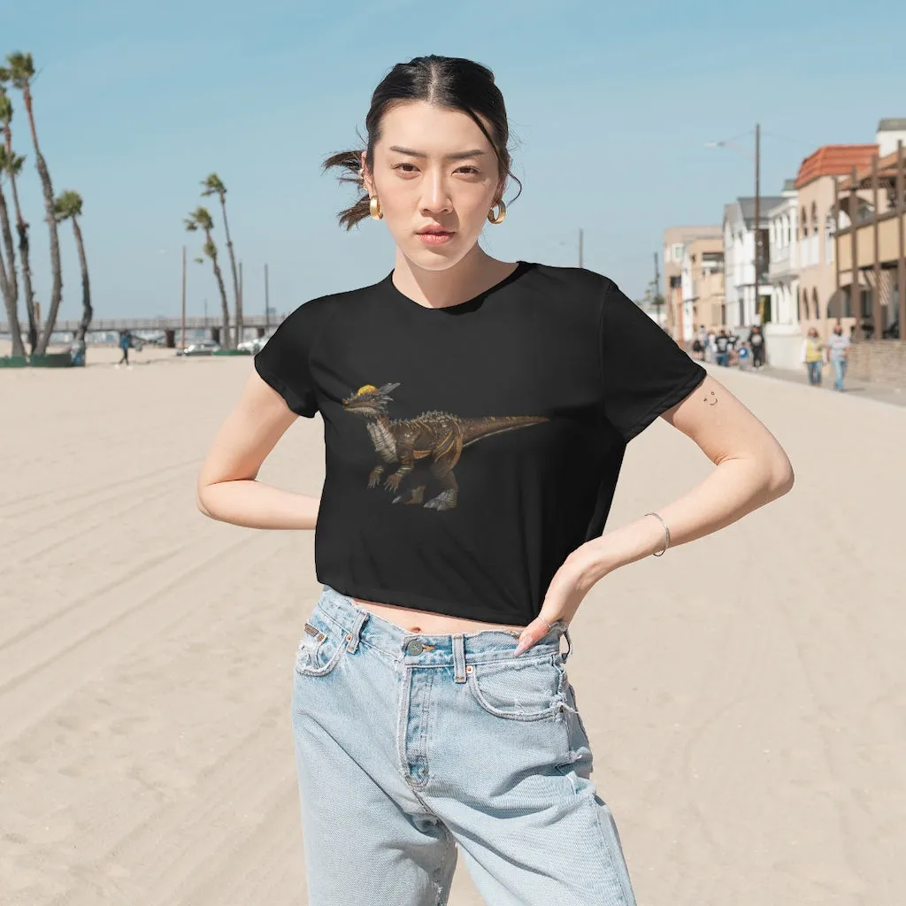 Pachycephalosaurus Women's Flowy Cropped Tee