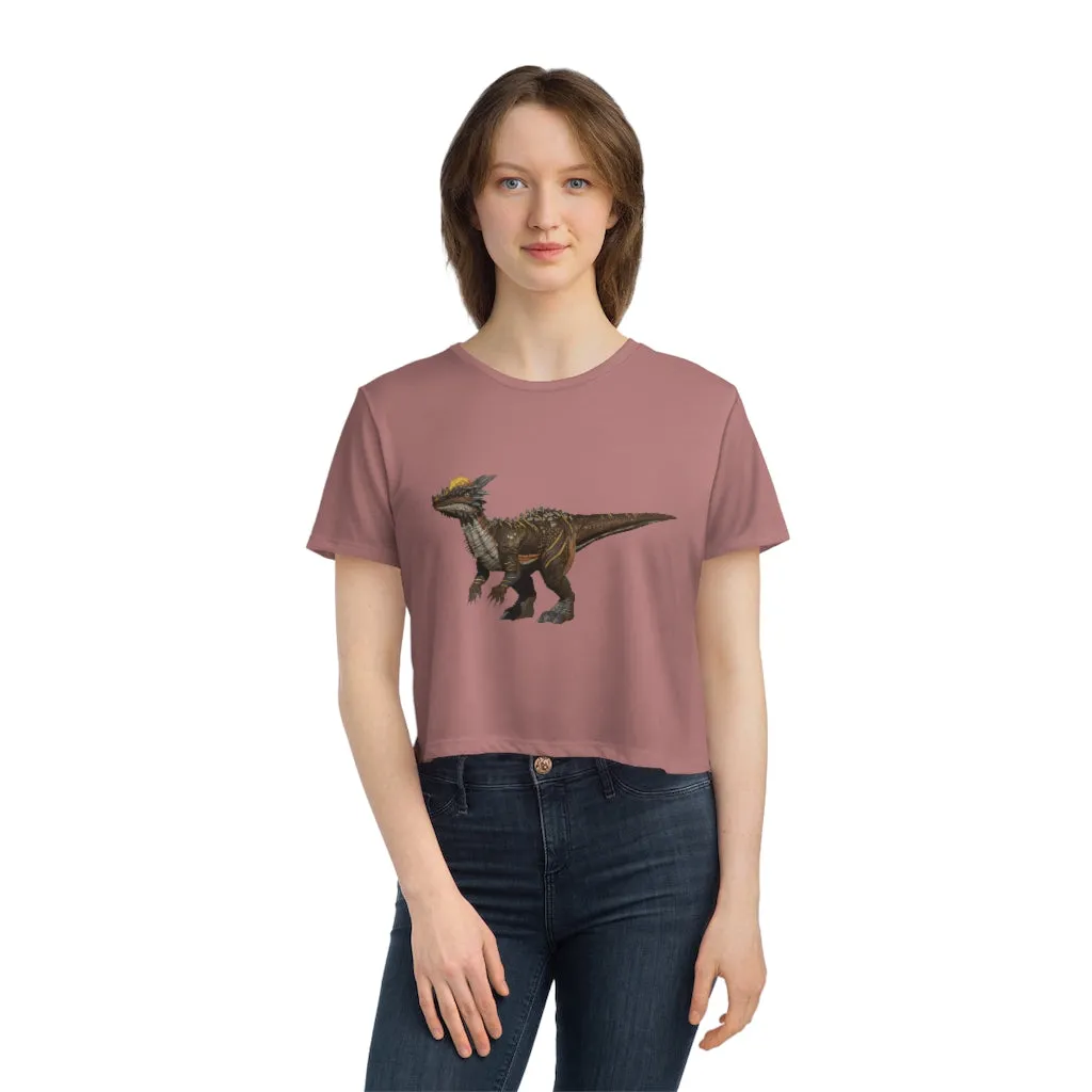 Pachycephalosaurus Women's Flowy Cropped Tee