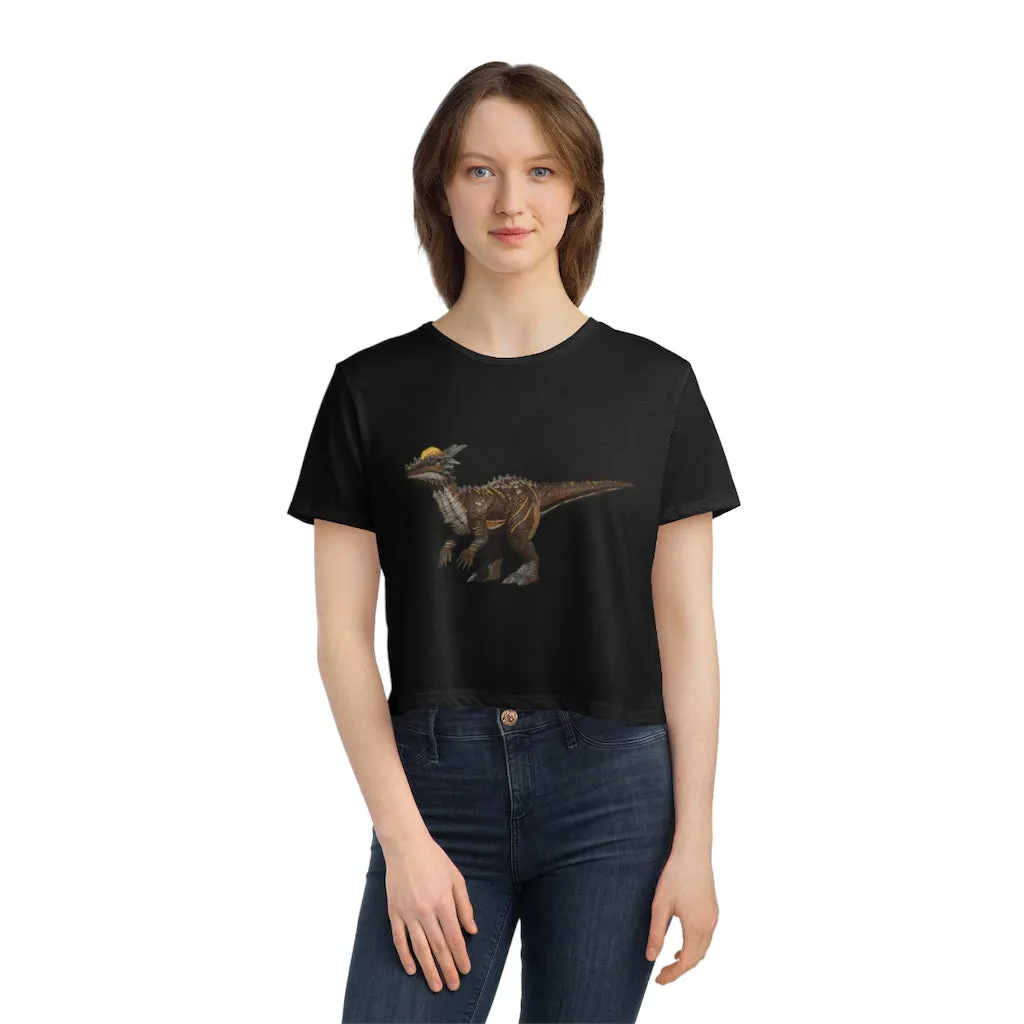 Pachycephalosaurus Women's Flowy Cropped Tee