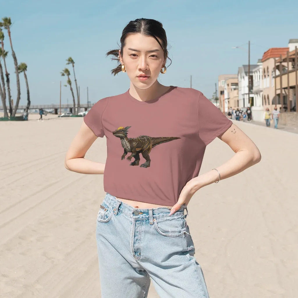 Pachycephalosaurus Women's Flowy Cropped Tee