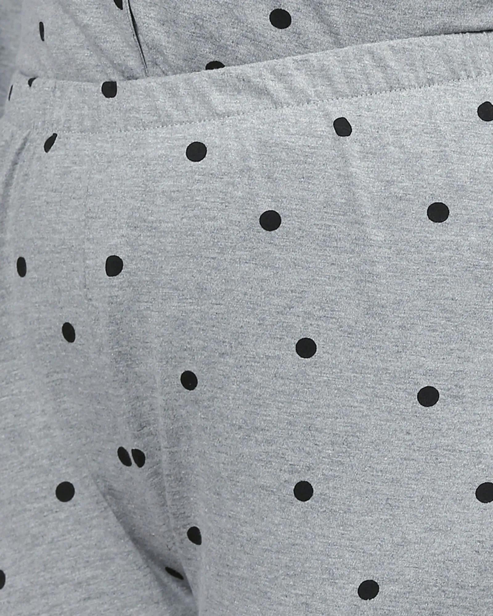 Polka Dots Nightsuit | Light Grey