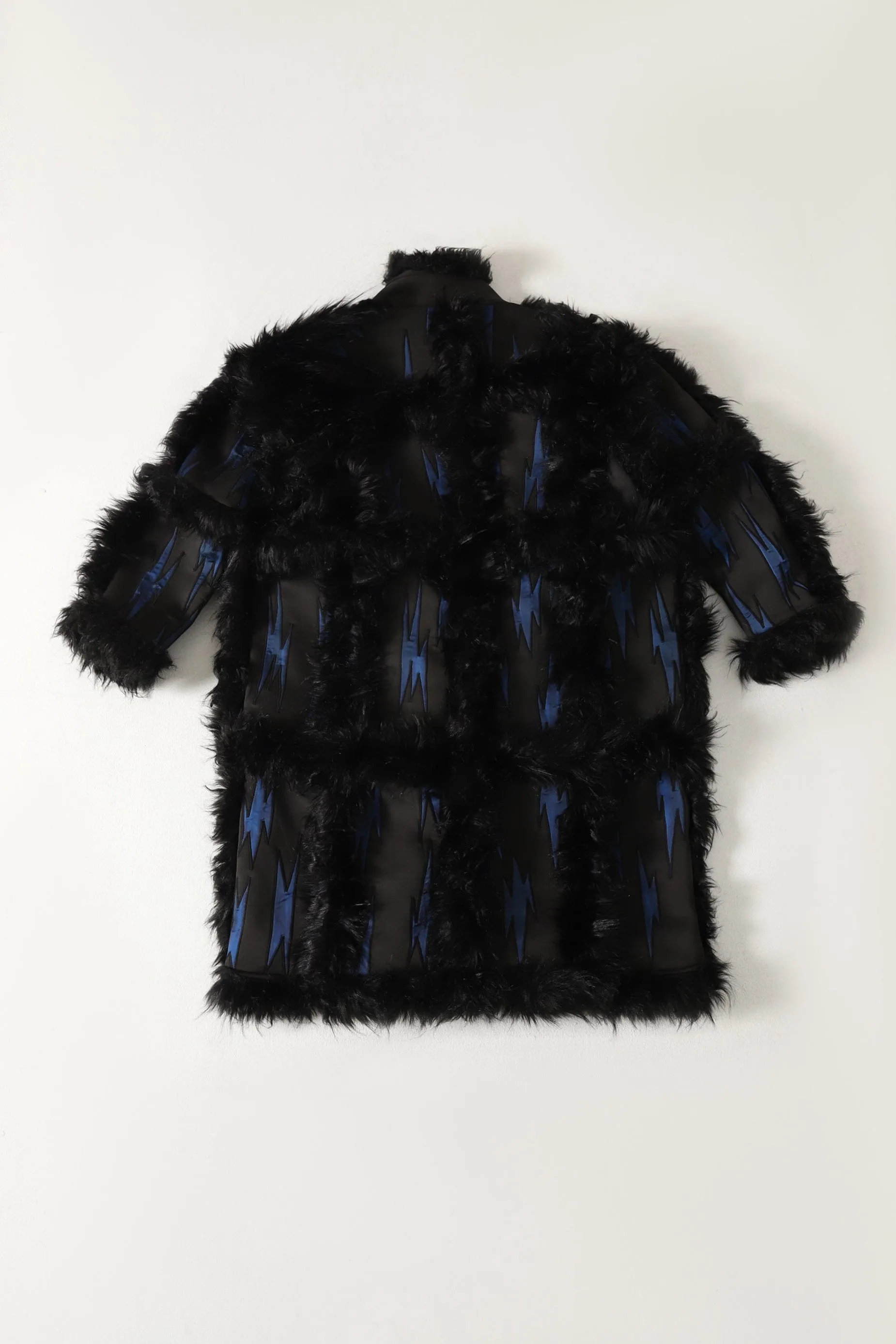 "BLUE NIGHT" FAUX FUR LONG COAT