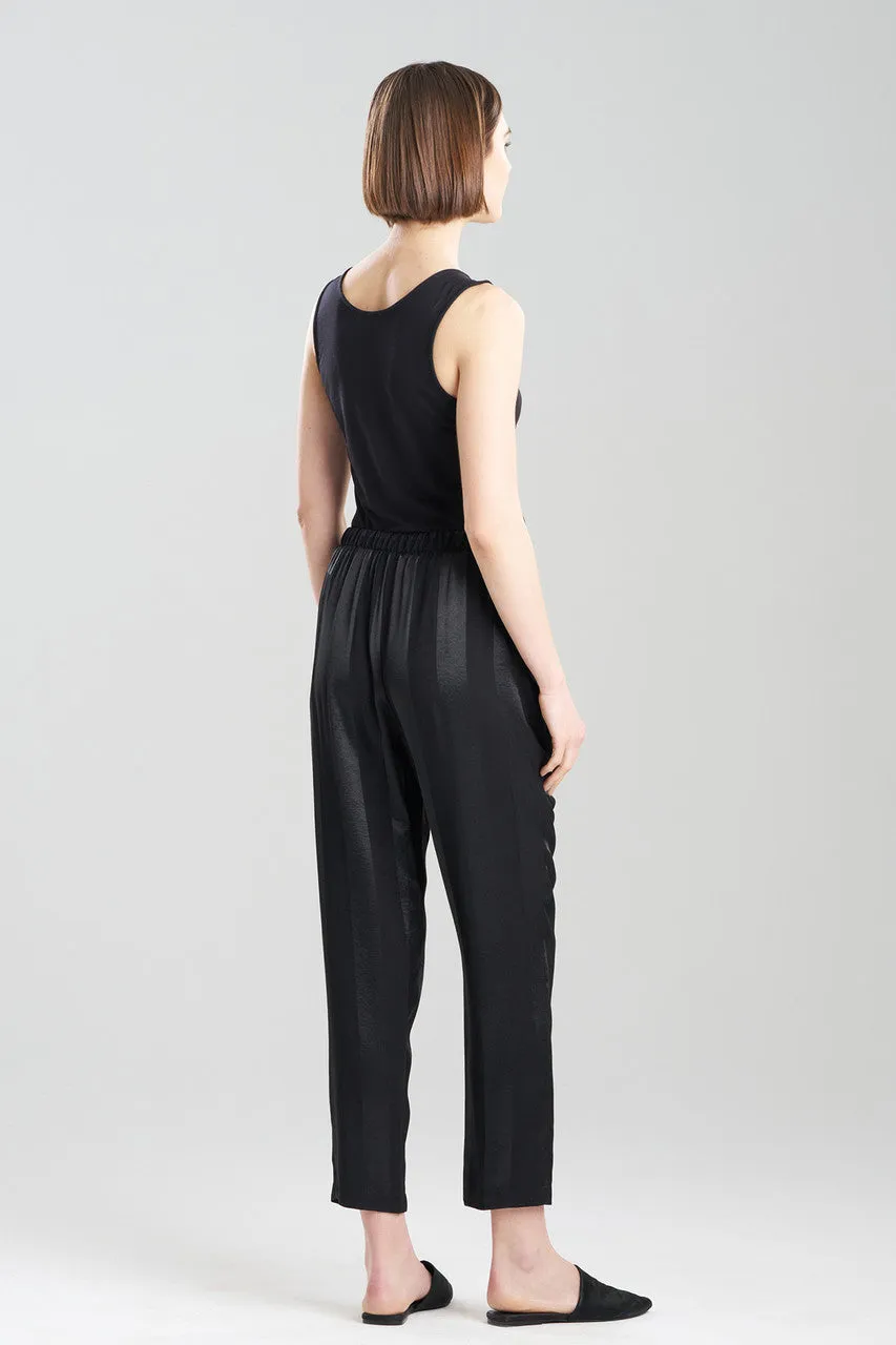 Satin Jacquard Stripe Pants