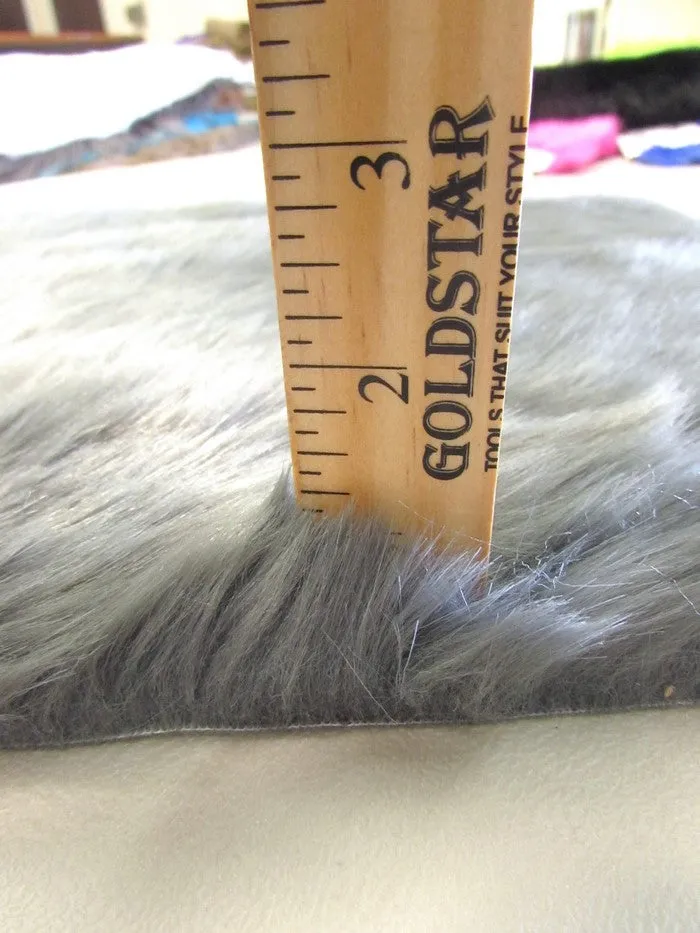 Short Shag Faux Fur Fabric / Denim / Sold By The Yard